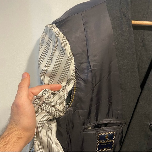 Brooks Brothers Gray Wool Brooksease USA Made Sport Coat Blazer Men’s 45L *NOTE - Picture 11 of 11
